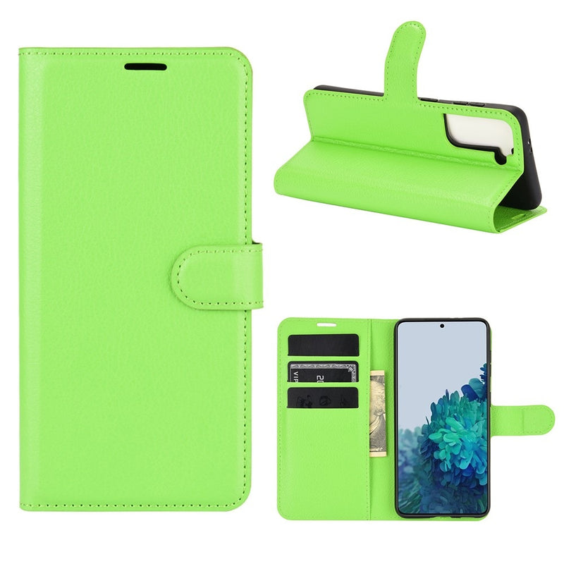 Samsung Galaxy S21 5G - Læder cover / pung - Grøn