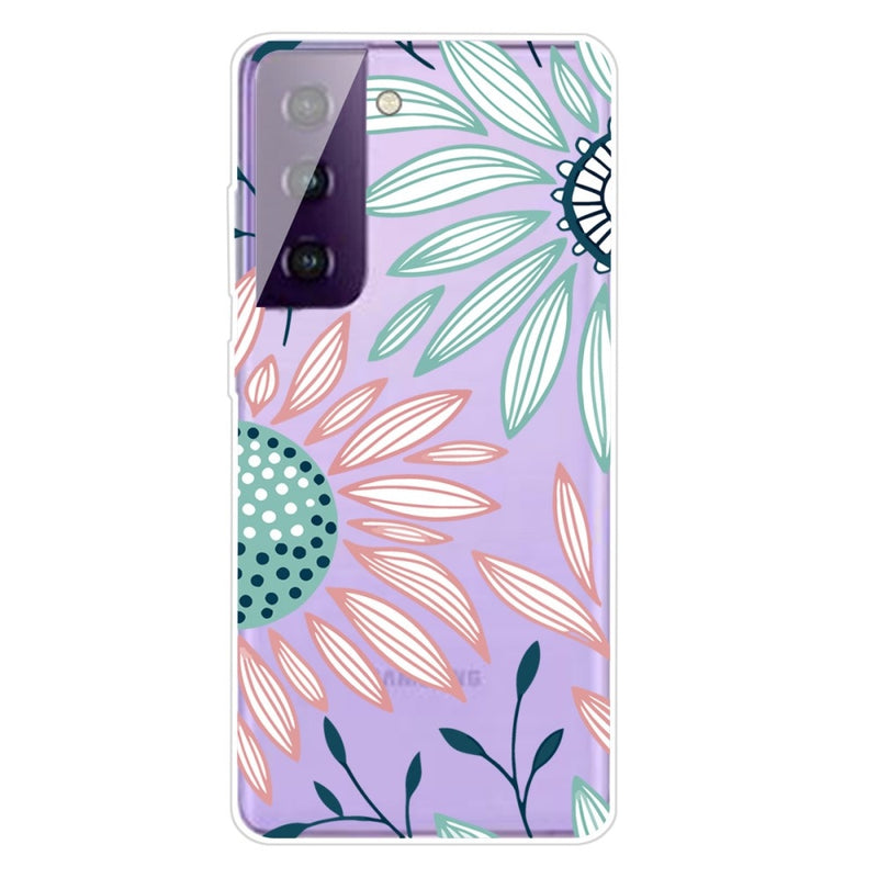 Samsung Galaxy S21 Plus 5G - Gummi cover med printet Design - Krysantemum