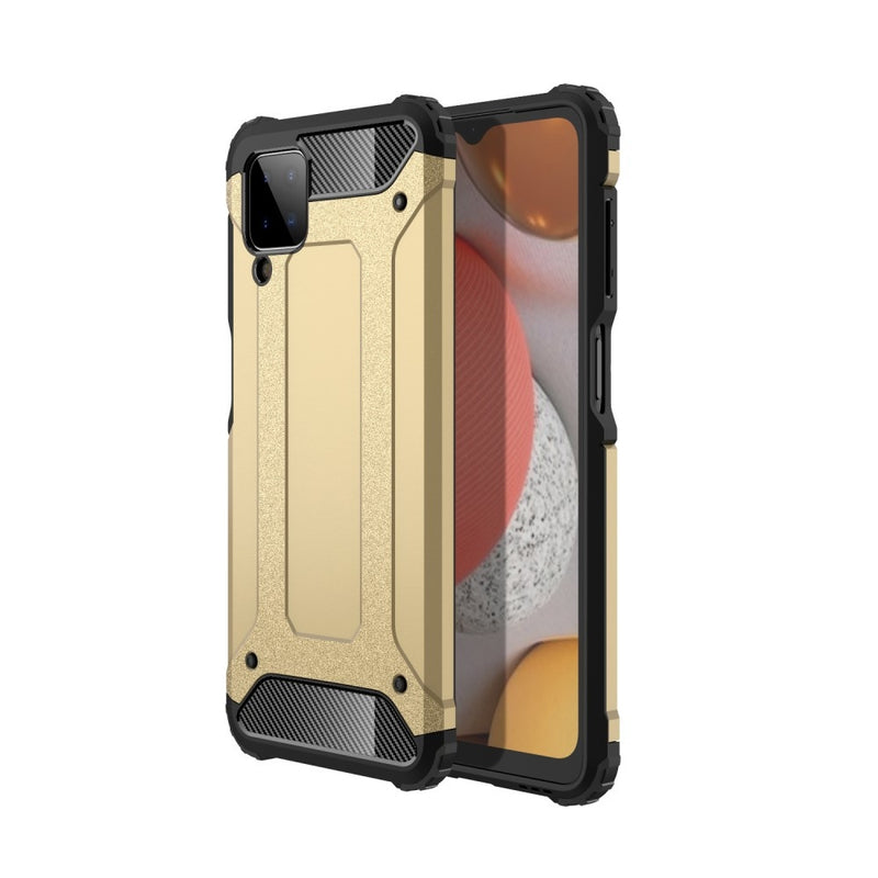 Samsung Galaxy A12 - Armor Guard Hybrid cover - Guld