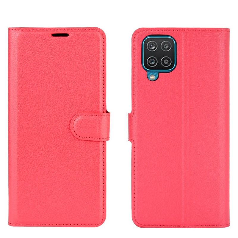 Samsung Galaxy A12 - Læder cover / pung - Rød