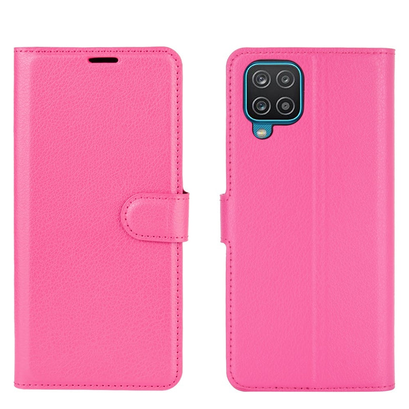 Samsung Galaxy A12 - Læder cover / pung - Rosa