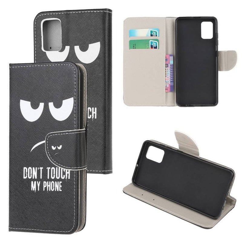 Samsung Galaxy A52s 5 G / A52 5G / A52 - Læder cover / pung - Med printet Design - DonÂ´t Touch my Phone