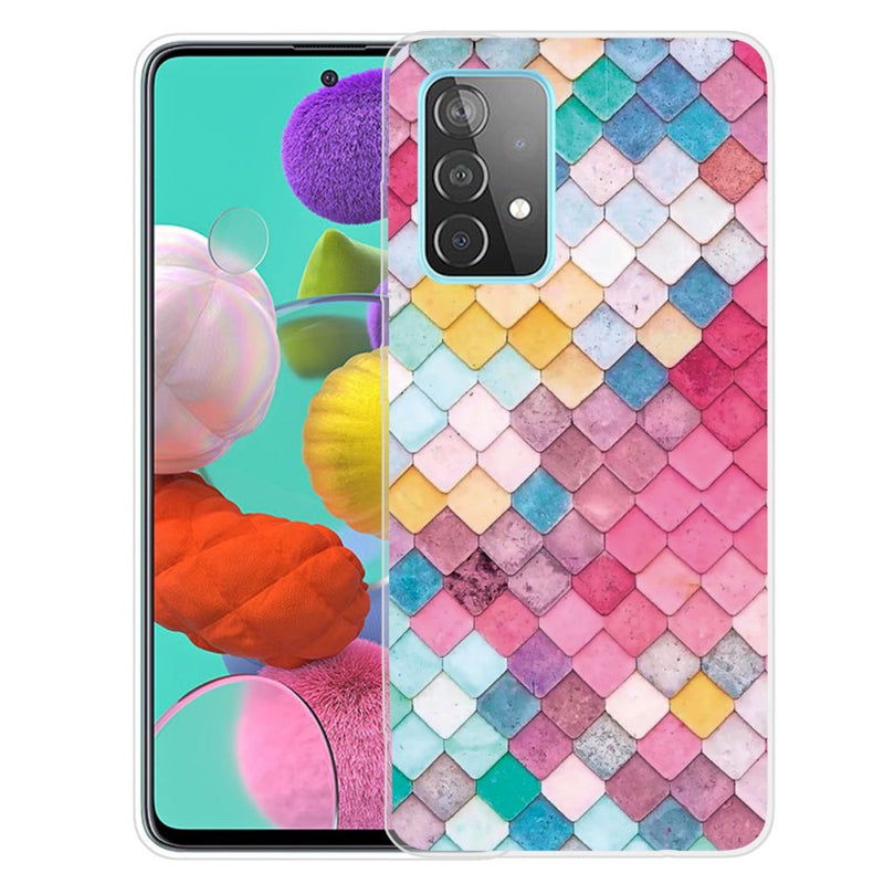 Samsung Galaxy A72 - Gummi cover - med Printet Design - Farverigt