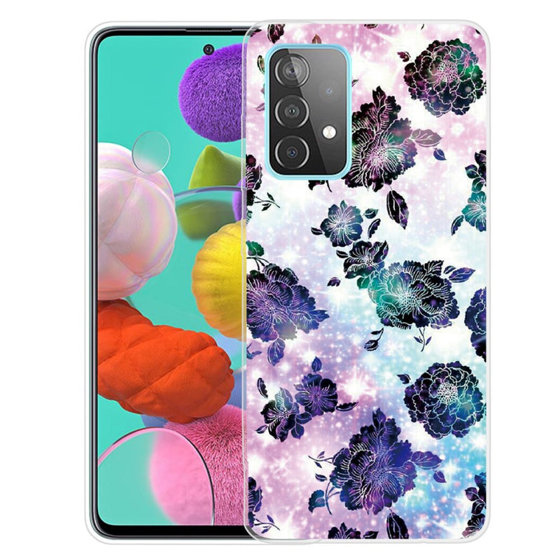 Samsung Galaxy A72 - Gummi cover - med Printet Design - Blomster