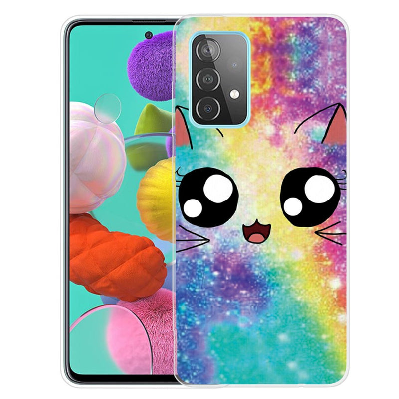 Samsung Galaxy A72 - Gummi cover - med Printet Design - Sødt mønster