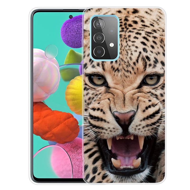 Samsung Galaxy A72 - Gummi cover - med Printet Design - Leopard