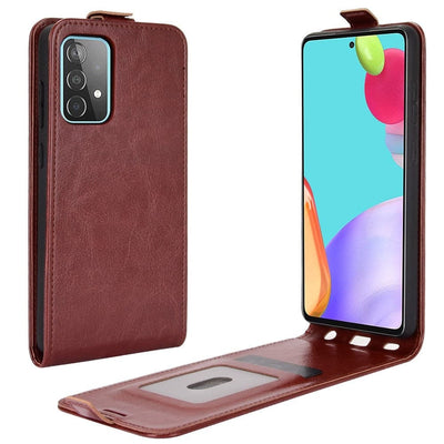 Se Samsung Galaxy A52s 5 G / A52 5G / A52 - Vertical læder cover - Brun ✔ Kæmpe udvalg i Capida ✔ Meget billig fragt og hurtig levering: 1 - 2 hverdage - Varenummer: CPD-V33101233287D og barcode / Ean: på lager - Udsalg på Mobil tilbehør Spar op til 57% - Over 1354 kendte brands på udsalg