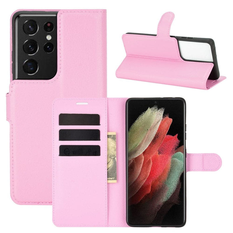 Se Samsung Galaxy S21 Ultra 5G - Læder cover / pung - Pink ✔ Kæmpe udvalg i Capida ✔ Meget billig fragt og hurtig levering: 1 - 2 hverdage - Varenummer: CPD-V33101233430C og barcode / Ean: på lager - Udsalg på Mobil tilbehør Spar op til 56% - Over 1354 kendte brands på udsalg