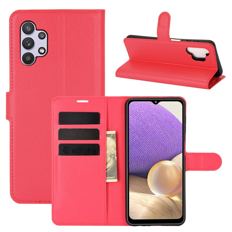 Samsung Galaxy A32 5G - Læder cover / pung - Rød