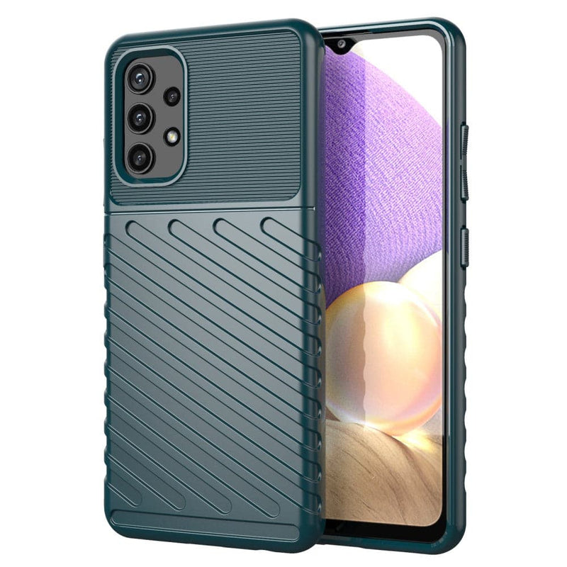 Se Samsung Galaxy A32 4G - Thunder Series gummi cover - Grøn ✔ Kæmpe udvalg i Capida ✔ Meget billig fragt og hurtig levering: 1 - 2 hverdage - Varenummer: CPD-V33101235467C og barcode / Ean: på lager - Udsalg på Mobil tilbehør Spar op til 61% - Over 1354 kendte brands på udsalg