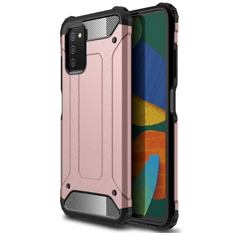 Se Samsung Galaxy A03s - Armor Guard Hybrid cover - Rosa guld ✔ Kæmpe udvalg i Capida ✔ Meget billig fragt og hurtig levering: 1 - 2 hverdage - Varenummer: CPD-V33101237386D og barcode / Ean: på lager - Udsalg på Mobil tilbehør Spar op til 63% - Over 1354 kendte brands på udsalg