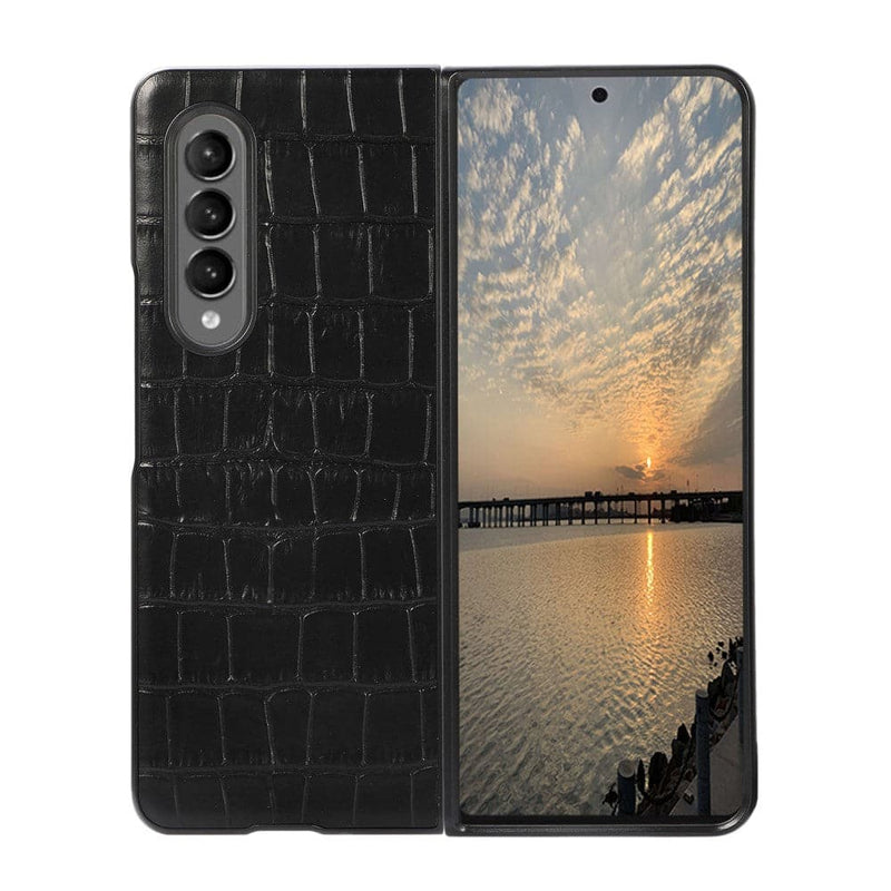 Se Samsung Galaxy Z Fold3 5G - Læder Hard cover - Krokodille Design - Sort ✔ Kæmpe udvalg i Capida ✔ Meget billig fragt og hurtig levering: 1 - 2 hverdage - Varenummer: CPD-V33101237575A og barcode / Ean: på lager - Udsalg på Mobil tilbehør Spar op til 56% - Over 1324 kendte brands på udsalg