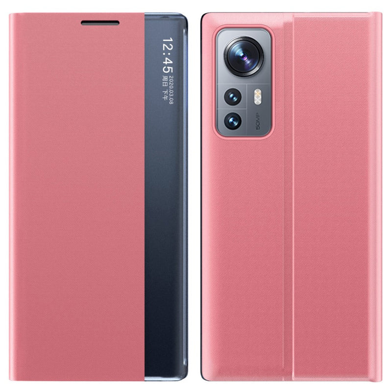 Xiaomi 12/12X - Smart View Window læder cover - Pink