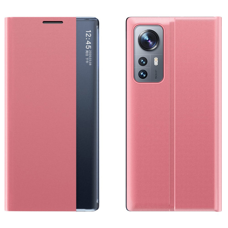 Xiaomi 12 Pro - Smart View Window læder cover - Pink