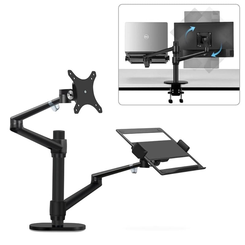 Se WERGON - Noah - Justerbar Dual Desktop holder - Monitor skærme Max 27 / Laptop 11-17 - Sort ❤ Kæmpe udvalg i Capida ❤ Hurtig levering: 1 - 2 Hverdage samt billig fragt - Varenummer: CPD-K66OL-3L-03 og barcode / Ean: &