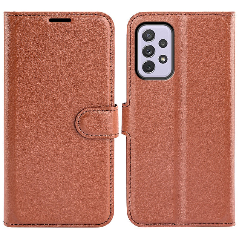 Samsung Galaxy A73 5G - Læder cover / pung - Brun