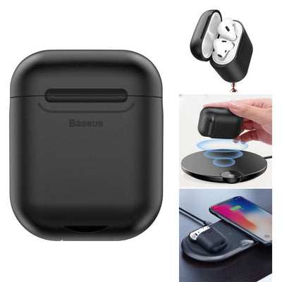 Se Apple AirPods (2019/2016) - BASEUS silikone beskyttelses cover til opladerbox - Sort ❤ Kæmpe udvalg i Capida ❤ Hurtig levering: 1 - 2 Hverdage samt billig fragt - Varenummer: CPD-V33109901353A og barcode / Ean: på lager - Udsalg på Tablets tilbehør Spar op til 67% - Over 1354 design brands på udsalg