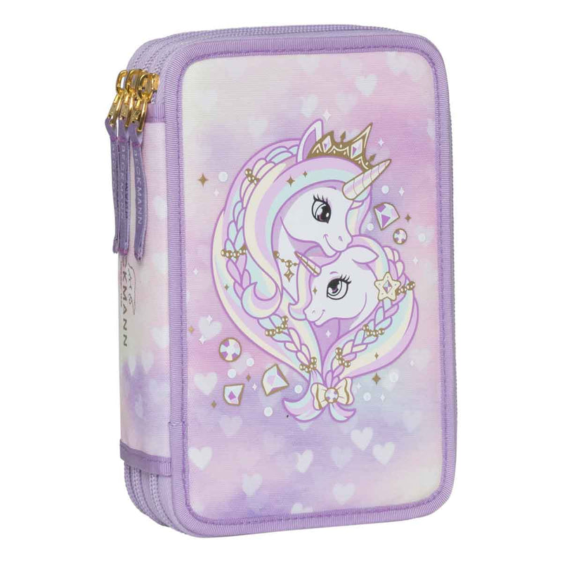 Se Beckmann 3-zip penalhus m/indhold Unicorn Princess Purple One size ✔ Kæmpe udvalg i  Beckmann ✔ Hurtig levering: 1 - 2 Hverdage samt billig fragt - Varenummer: JUCO-113160a og barcode / Ean: &