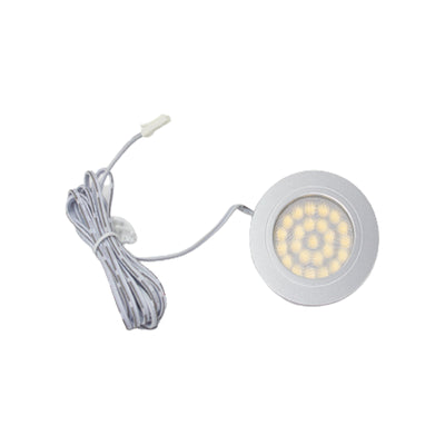 LEDlife RecoTouch møbelspot indbygning - Touch, Hul: Ø6 cm, Mål: Ø6,8 cm, børstet stål, 2,2W, 12V DC - Dæmpbar : Ikke dæmpbar, Kulør : Varm