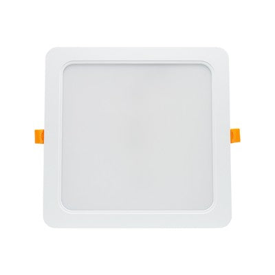 Spectrum 24W LED indbygningspanel - Hul: 19,5 x 19,5 cm, Mål: 22 x 22 cm, 230V, IP54 udendørs - Dæmpbar : Ikke dæmpbar, Kulør : Varm