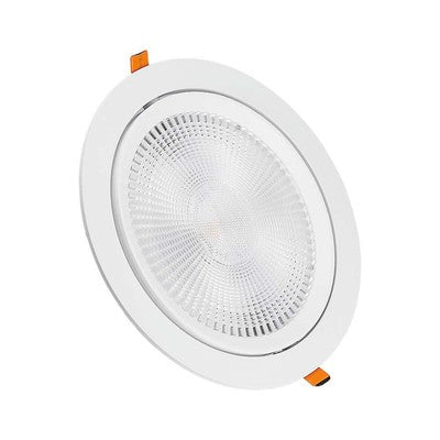 V-Tac 30W LED spotlight - Hul: Ø19,5 cm, Mål: Ø22,5 cm, 3,8 cm høj, Samsung LED chip, 230V - Dæmpbar : Ikke dæmpbar, Kulør : Neutral