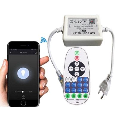 230V WiFi Smart Home dæmper - Inkl. endeprop, til 230V (COB), memory funktion, max 50 m.