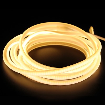 5 m. vandtæt Neon COB strip - 230V, IP67, 288 LED, 11,5W/m, kan klippes for hver 10cm - Kulør : Kold