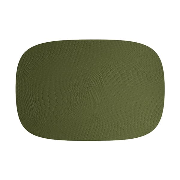 Karim Rashid Olive dækkeserviet 95% genbrugslæder 1 stk 45,0x30,6 cm