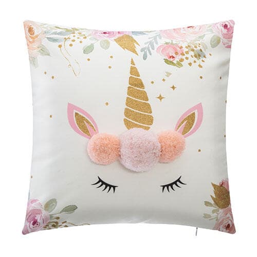 Se Unicorn polyester pyntepude - 40 x 40 cm. ❤ Kæmpe udvalg i Atmosphera ❤ Hurtig levering: 1 - 2 Hverdage samt billig fragt - Varenummer: ISP-11229 og barcode / Ean: &