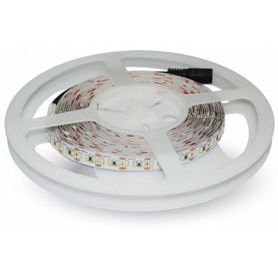 V-Tac 7,2W/m LED strip 8mm bred - 5m, 120 LED pr. meter - Kulør : Varm