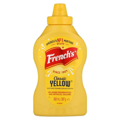 Se FrenchÂ´s Yellow Mustard 397g ❤ Kæmpe udvalg i Zelected ❤ Hurtig levering: 1 - 2 Hverdage samt billig fragt - Varenummer: BAR-1134689 og barcode / Ean: på lager - Udsalg på Delikatesser | Kolonial | Saucer & Soya Spar op til 58% - Over 1150 kendte brands på udsalg