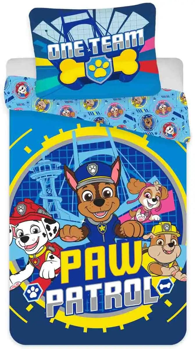 Se Paw Patrol sengetøj - Junior 100x140 cm - One team - 2 i 1 design - 100% bomulds sengesæt ❤ Kæmpe udvalg i Licens ❤ Hurtig levering: 1 - 2 Hverdage samt billig fragt - Varenummer: THX-1184-8 og barcode / Ean: &