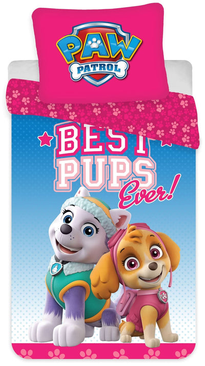 Se Lyserødt Sengetøj 140x200 cm - Paw Patrol sengesæt med Everest og Skye - Vendbart design - 100% bomuld ❤ Kæmpe udvalg i Licens ❤ Hurtig levering: 1 - 2 Hverdage samt billig fragt - Varenummer: KSL-1029181 og barcode / Ean: '5714710011274 på lager - Udsalg på Sengetøj - Enkelt sengetøj - Enkelt sengetøj 140x200 cm Spar op til 62% - Over 785 kendte brands på udsalg