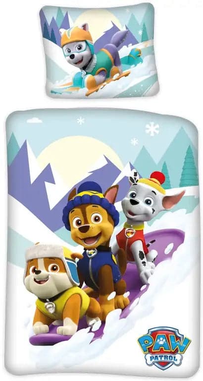 Se Paw Patrol Junior sengetøj 100x140 cm - Paw Patrol sengesæt junior - Snow - 2 i 1 - 100% bomuld ❤ Kæmpe udvalg i Licens ❤ Hurtig levering: 1 - 2 Hverdage samt billig fragt - Varenummer: THX-9052-8 og barcode / Ean: &