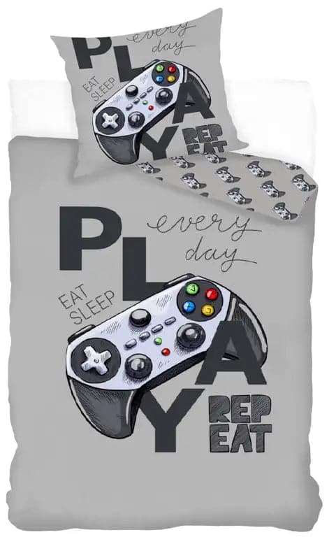 Se Playstation sengetøj - 140x200 cm - Playstation controller - Dynebetræk med 2 i 1 design - Sengesæt i 100% bomuld ❤ Kæmpe udvalg i Licens ❤ Hurtig levering: 1 - 2 Hverdage samt billig fragt - Varenummer: THX-1552-1 og barcode / Ean: &