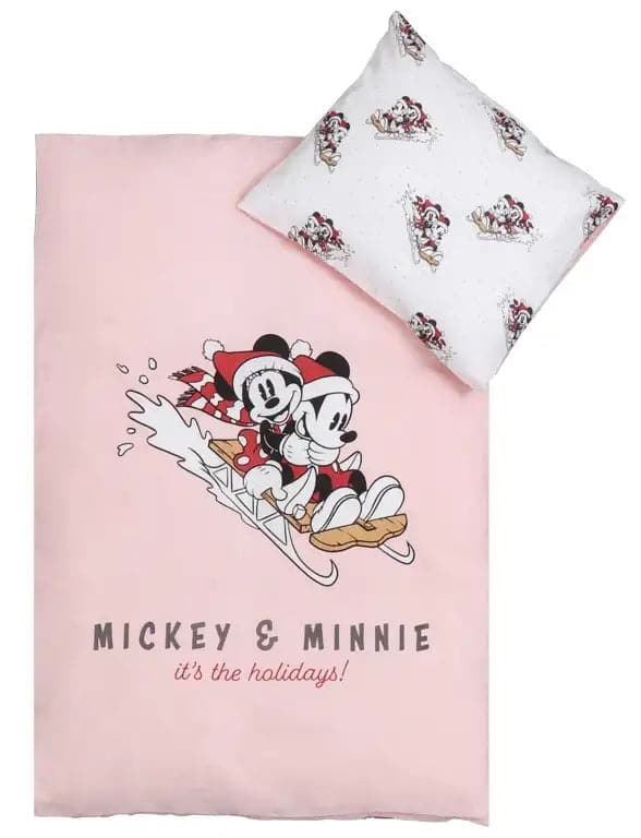 Se Jule sengetøj til baby 70x100 cm - Mickey og Minnie - Julemotiv Rosa - 100% bomuld ❤ Kæmpe udvalg i Borg Living ❤ Hurtig levering: 1 - 2 Hverdage samt billig fragt - Varenummer: THX-9608-7 og barcode / Ean: &