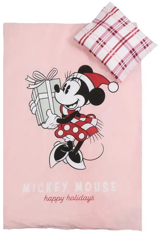 Se Jule sengetøj junior - 100x140cm - Minnie Mouse - Julemotiv Rosa- 100% bomuld ❤ Kæmpe udvalg i Licens ❤ Hurtig levering: 1 - 2 Hverdage samt billig fragt - Varenummer: THX-9622-8 og barcode / Ean: &