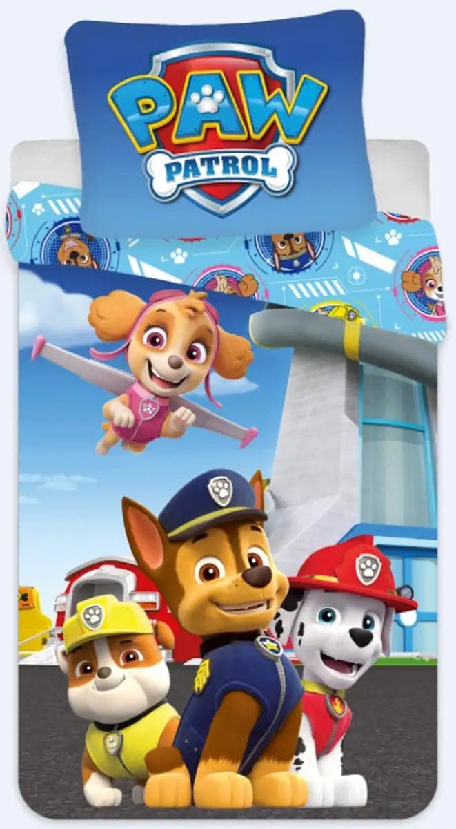 Se Paw Patrol sengetøj - Junior 100x140 cm - 2 i 1 design - 100% bomulds sengesæt ❤ Kæmpe udvalg i Licens ❤ Hurtig levering: 1 - 2 Hverdage samt billig fragt - Varenummer: THX-5655-8 og barcode / Ean: &