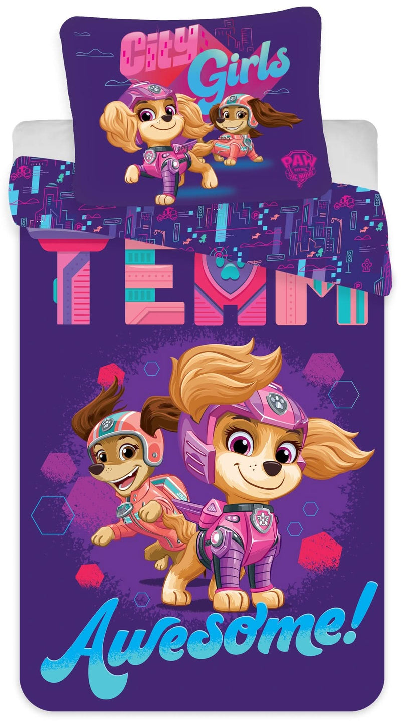 Se Sengetøj børn 140x200 cm - Paw Patrol sengetøj - Awesome - Vendbart design - 100% bomuld ❤ Kæmpe udvalg i Licens ❤ Hurtig levering: 1 - 2 Hverdage samt billig fragt - Varenummer: KSL-1029116 og barcode / Ean: &