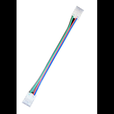 Samler med ledning til LED strip - 10mm, RGB+W COB, IP20, 5V-24V