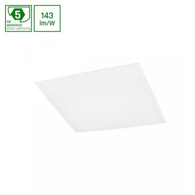 ALGINE Panel 30W - Bagbelyst, Neutral Hvid, 230V, 120Â°, IP20, 600x600x28, Hvid - Dæmpbar : Ikke dæmpbar, Kulør : Neutral