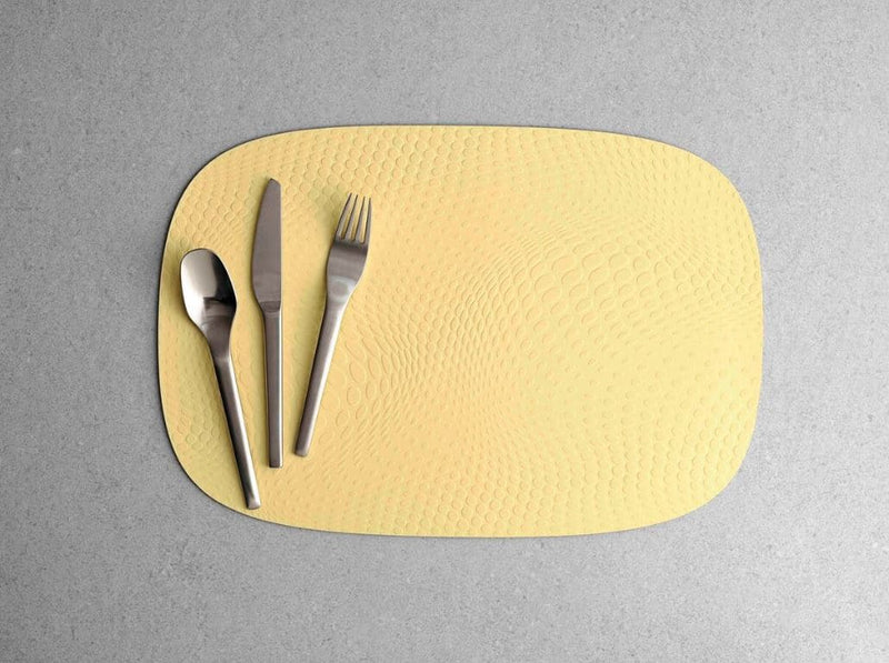 Karim Rashid Lemon dækkeserviet 95% genbrugslæder 1 stk 45,0x30,6 cm