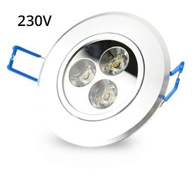 LEDlife 3W indbygningsspot - Hul: Ø7-8 cm, Mål: Ø8,4 cm, 4 cm høj, dæmpbar, 230V - Dæmpbar : Dæmpbar, Kulør : Varm