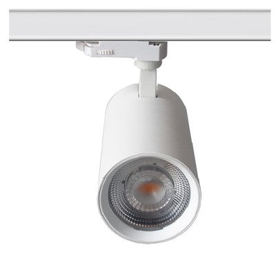 LEDlife hvid skinnespot 28W - Flicker free, Citizen LED, RA90, 3-faset - Dæmpbar : Ikke dæmpbar, Farve på hus : Hvid, Kulør : Neutral, Spredning : 38Â°