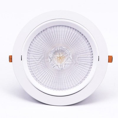 V-Tac 30W LED spotlight - Hul: Ø19,5 cm, Mål: Ø22,5 cm, 3 cm høj, Samsung LED chip, 230V - Dæmpbar : Ikke dæmpbar, Kulør : Varm