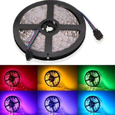 7W pr. meter RGB LED strip - 5m, 60 LED pr. meter, 24V