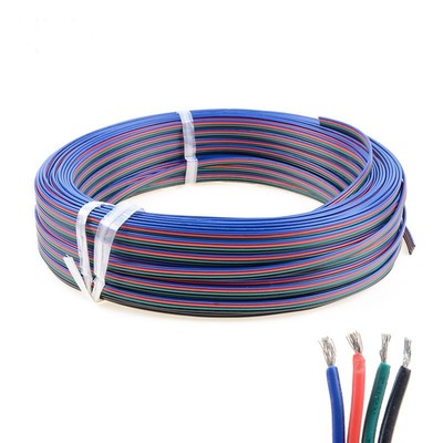 12-24V RGB kabel - 4 x 0,5 mmÂ², metervare, min. 5 meter