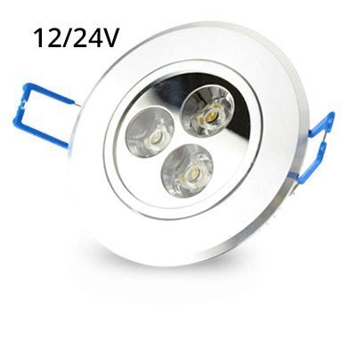 LEDlife 3W indbygningsspot - Hul: Ø7-8 cm, Mål: Ø8,4 cm, 4 cm høj, dæmpbar, 12V/24V - Dæmpbar : Dæmpbar, Kulør : Varm