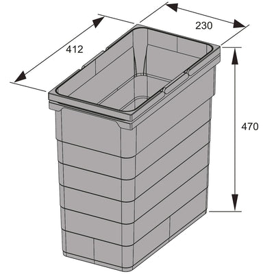 Se billige Ninka systemer, løse spande og tilbehør på udsalg! 35 liter H470x412x230. Stort udvalg, tilbud og hurtig levering. Køb online nu!