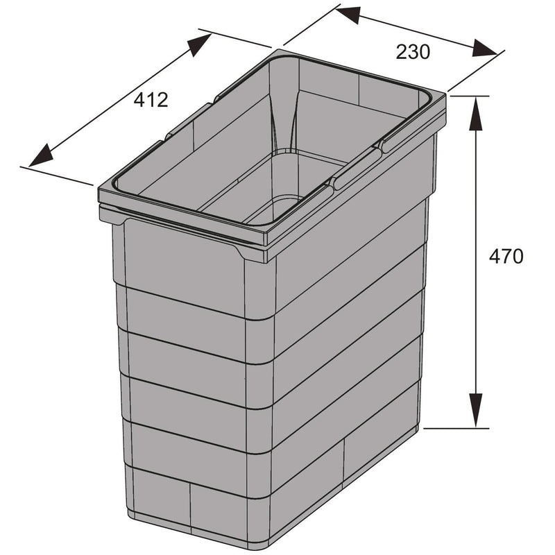 Se billige Ninka systemer, løse spande og tilbehør på udsalg! 35 liter H470x412x230. Stort udvalg, tilbud og hurtig levering. Køb online nu!